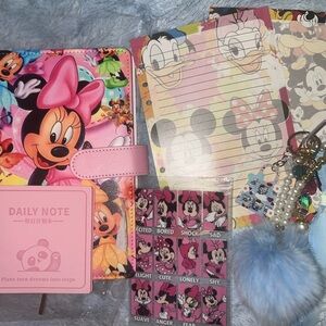 NEW DIY Minnie Mouse Pink Stationery SET